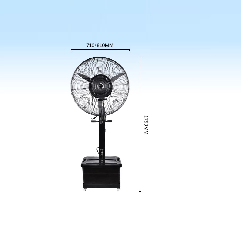 30 inch verstelbare nieuwe stijl oplaadbare fabriek mistventilator water stand industriële mistventilator, water outdoor mistventilator