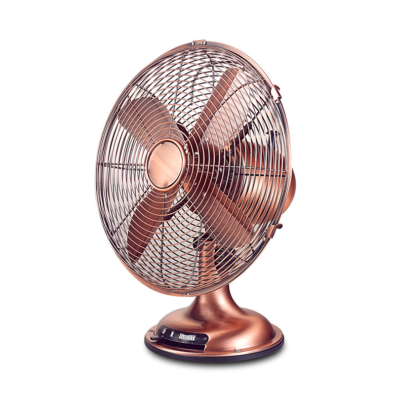 12 inch heet verkoop retro metalen tafelventilator met hoge snelheid