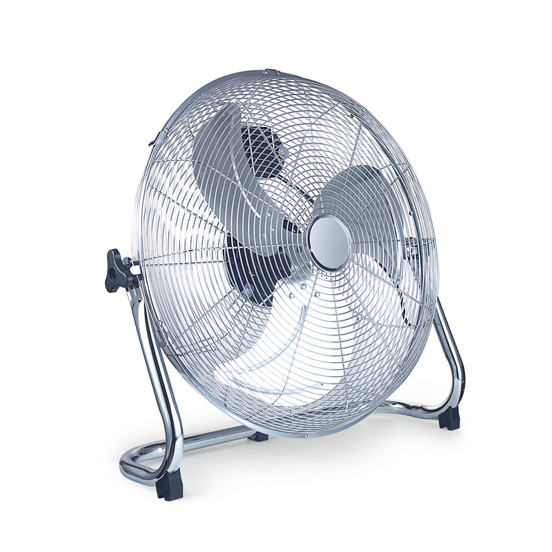 18 inch elektrische draagbare metalen huishoudelijke vloerblazer met drie messen sterke wind metalen ventilator